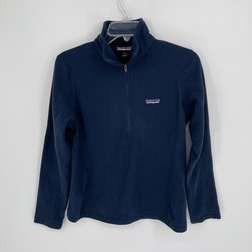Patagonia Women's Navy Micro D Quarter Zip Fleece Pullover Size Small
